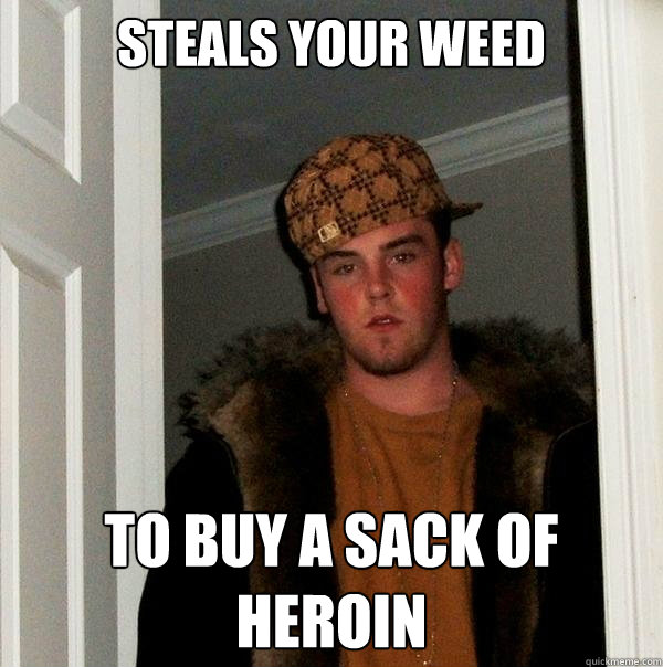 Steals your weed To buy a sack of heroin  Scumbag Steve