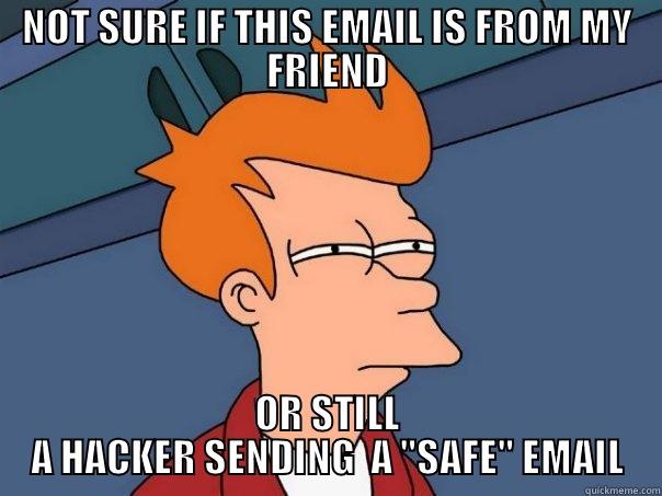 EMAIL HACKED - NOT SURE IF THIS EMAIL IS FROM MY FRIEND OR STILL A HACKER SENDING  A 