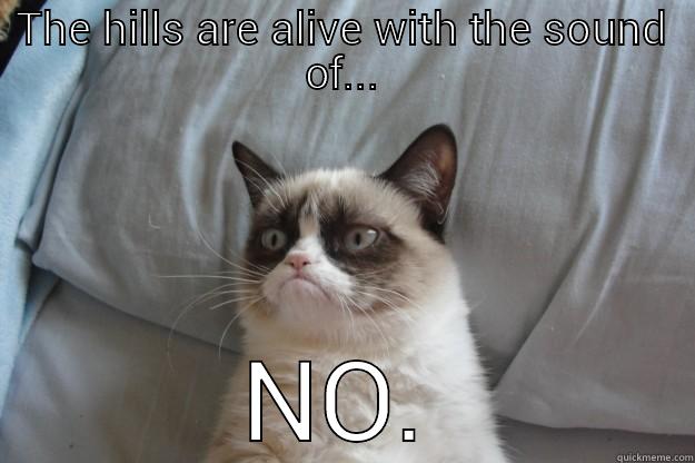 my general feeling about the remake - THE HILLS ARE ALIVE WITH THE SOUND OF... NO. Grumpy Cat