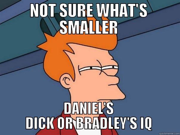 NOT SURE WHAT'S SMALLER DANIEL'S DICK OR BRADLEY'S IQ Futurama Fry