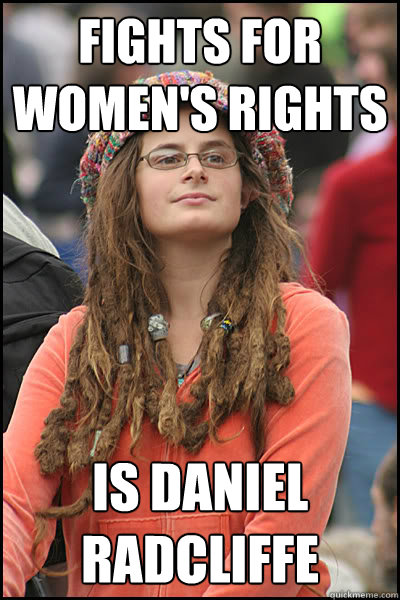 Fights for women's rights is daniel radcliffe  College Liberal