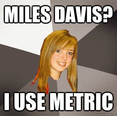 Miles Davis? I use metric  Musically Oblivious 8th Grader