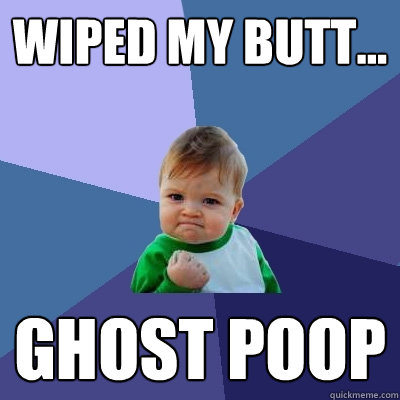 Wiped my butt... ghost poop  Success Kid