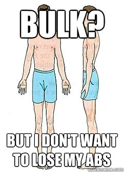 bULK? But I don't want to lose my abs - bULK? But I don't want to lose my abs  Ectomorph