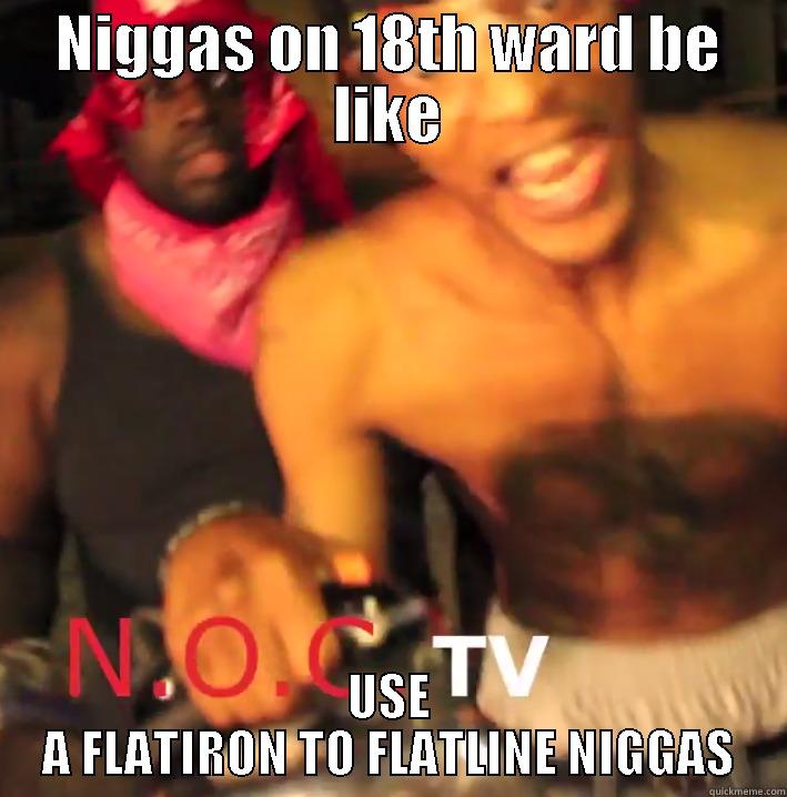 NIGGAS ON 18TH WARD BE LIKE USE A FLATIRON TO FLATLINE NIGGAS Misc