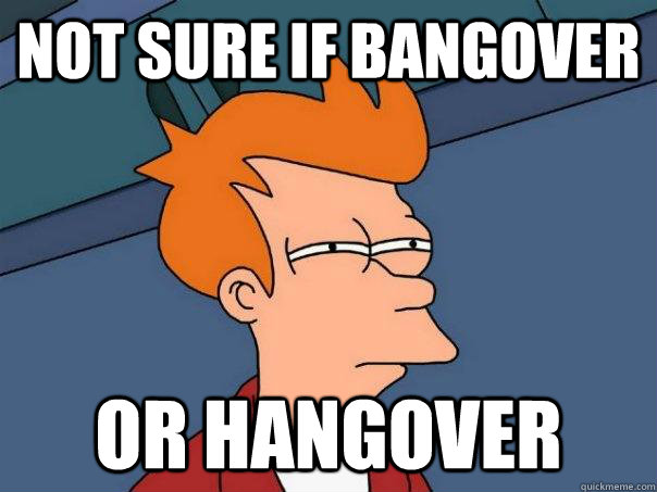 not sure if bangover or hangover  Futurama Fry