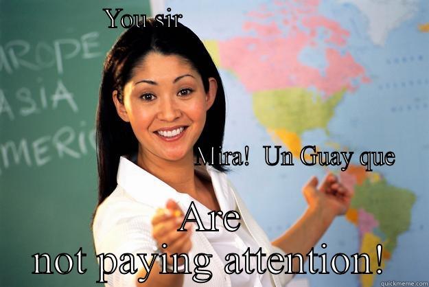                YOU SIR                                                                                                                                                                                                                                          ARE NOT PAYING ATTENTION! Unhelpful High School Teacher