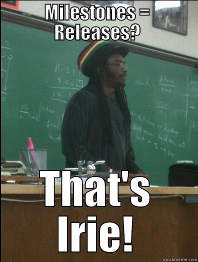 MILESTONES = RELEASES? THAT'S IRIE! Rasta Science Teacher