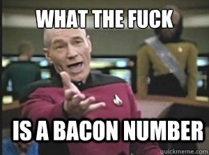 what the fuck  is a bacon number  Annoyed Picard