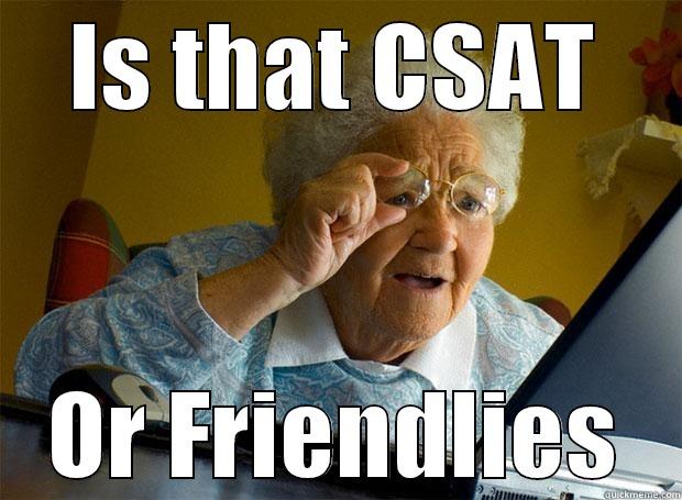 Funny Meme - IS THAT CSAT OR FRIENDLIES Grandma finds the Internet