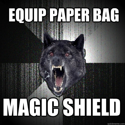    EQUIP PAPER BAG  MAGIC SHIELD  Insanity Wolf