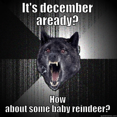 It's December already? How about some baby reindeer - IT'S DECEMBER AREADY? HOW ABOUT SOME BABY REINDEER? Insanity Wolf