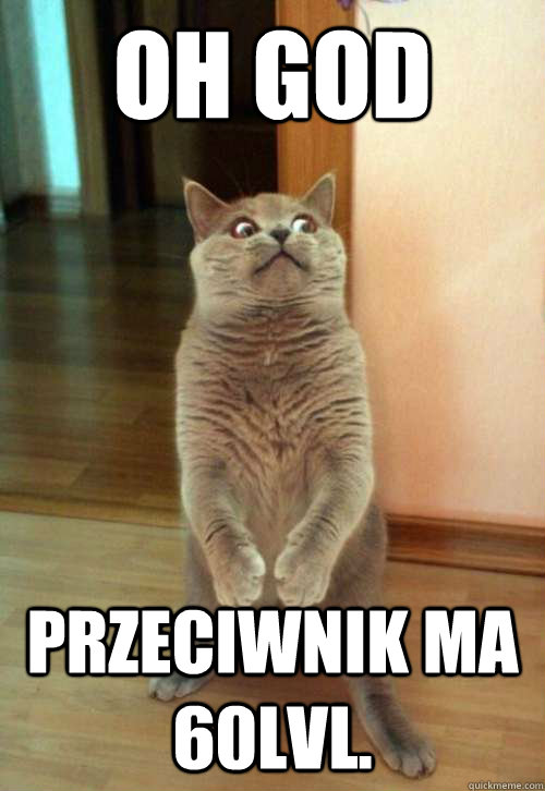 Oh god przeciwnik ma 60lvl.  Horrorcat