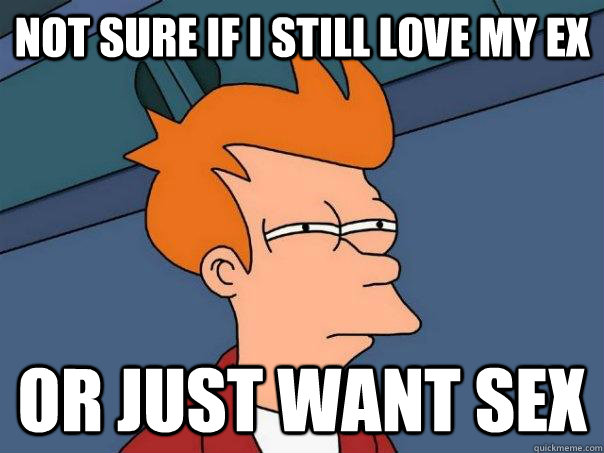 not sure if i still love my ex Or just want sex  Futurama Fry