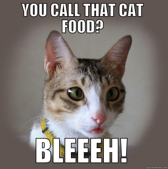 YOU CALL THAT CAT FOOD? BLEEEH! Misc