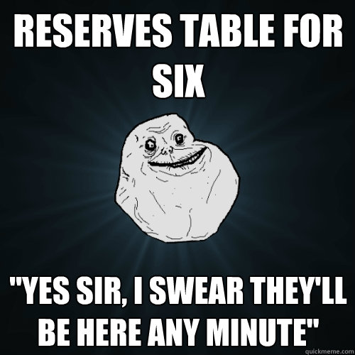 Reserves table for six  