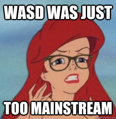 wasd was just too mainstream  Hipster Ariel