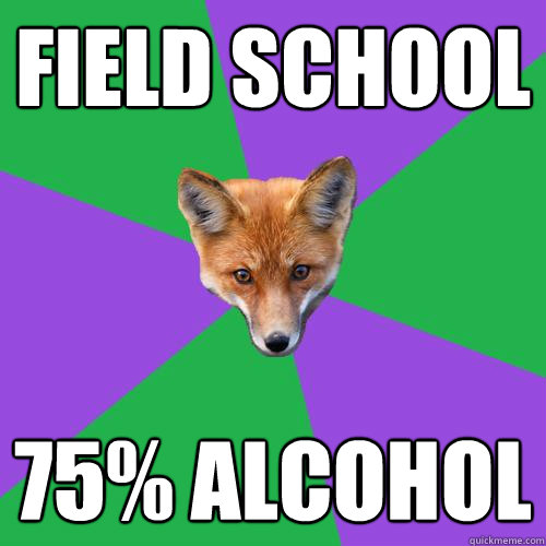 Field School 75% Alcohol  Anthropology Major Fox