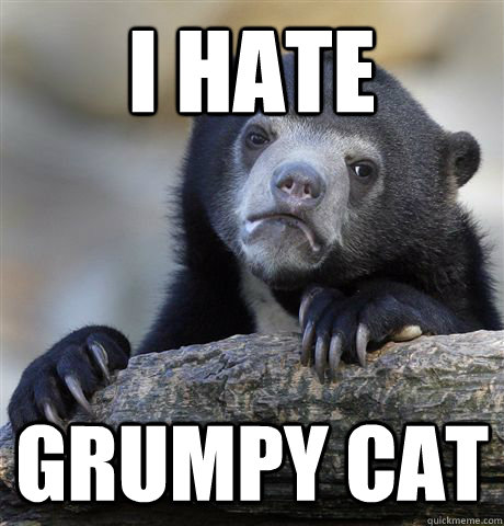 I hate grumpy cat  Confession Bear