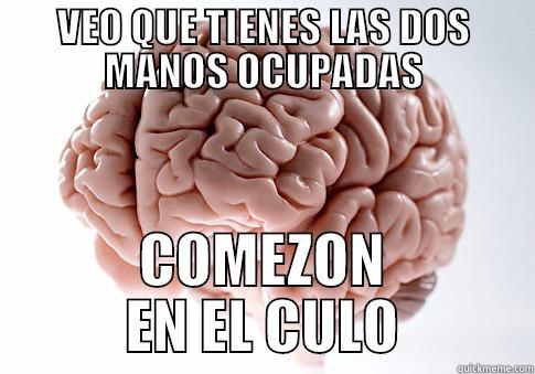 VEO QUE TIENES LAS DOS MANOS OCUPADAS COMEZON EN EL CULO Scumbag Brain