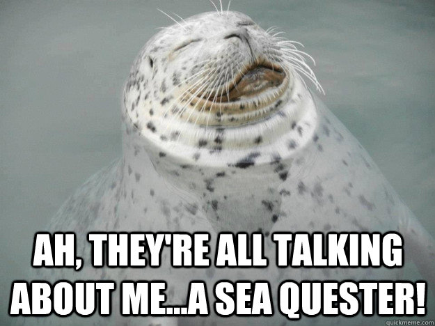 Ah, they're all talking about me...a sea quester! - Ah, they're all talking about me...a sea quester!  Zen Seal