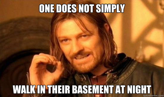 One Does Not Simply Walk in their basement at night  Boromir