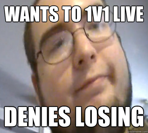 Wants to 1v1 live Denies losing  Wings of Redemption