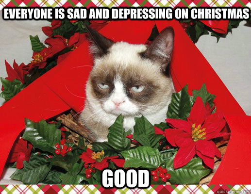 everyone is sad and depressing on christmas good - everyone is sad and depressing on christmas good  Grumpy Cat Humbug