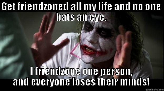 GET FRIENDZONED ALL MY LIFE AND NO ONE BATS AN EYE. I FRIENDZONE ONE PERSON, AND EVERYONE LOSES THEIR MINDS! Joker Mind Loss