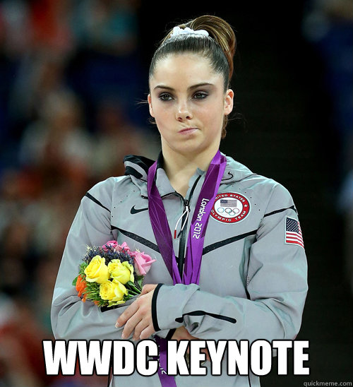  WWDC keynote  McKayla Not Impressed