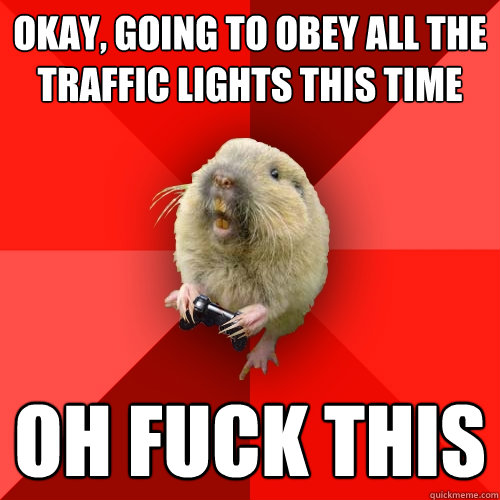 okay, going to obey all the traffic lights this time oh fuck this  Gaming Gopher