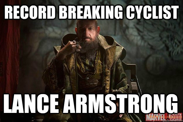 record breaking cyclist lance armstrong  