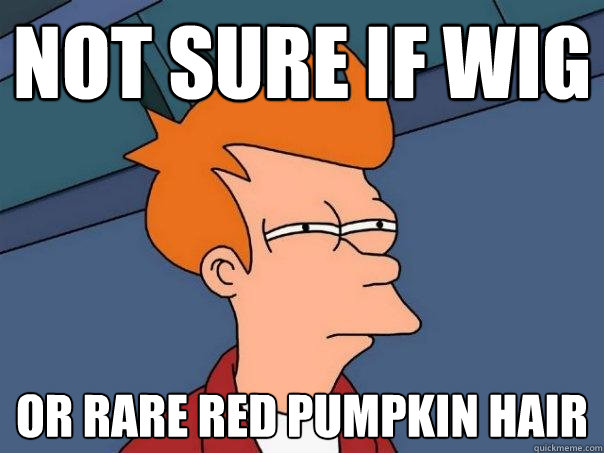 Not sure if wig or rare red pumpkin HAIR  Futurama Fry