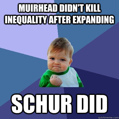 muirhead didn't kill inequality after expanding schur did  Success Kid