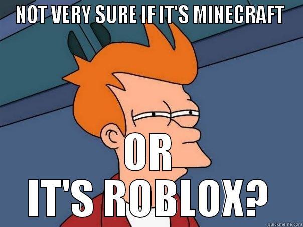 MineCraft or Roblox? - NOT VERY SURE IF IT'S MINECRAFT OR IT'S ROBLOX? Futurama Fry