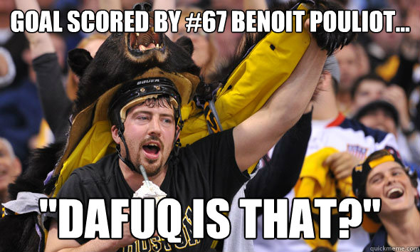 Goal scored by #67 Benoit pouliot... 