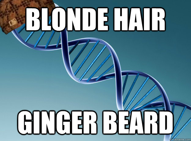 Blonde Hair Ginger BEARD  Scumbag Genetics