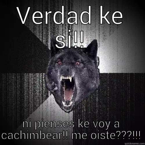 VERDAD KE SI!! NI PIENSES KE VOY A CACHIMBEAR!! ME OISTE???!!! Insanity Wolf