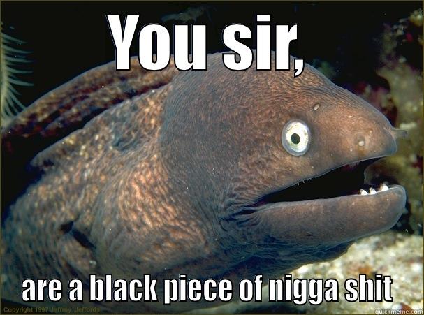 YOU SIR, ARE A BLACK PIECE OF NIGGA SHIT  Bad Joke Eel