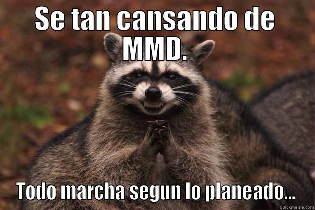 SE TAN CANSANDO DE MMD. TODO MARCHA SEGUN LO PLANEADO... Evil Plotting Raccoon