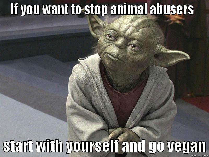 IF YOU WANT TO STOP ANIMAL ABUSERS    START WITH YOURSELF AND GO VEGAN Misc