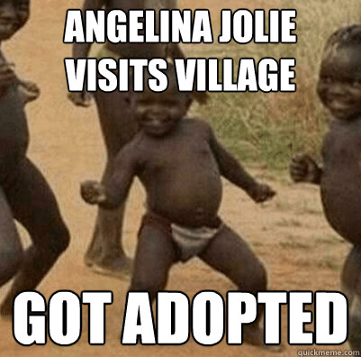 angelina jolie visits village got adopted  Third World Success Kid