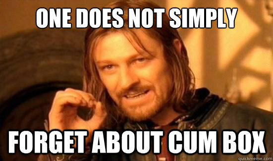 One Does Not Simply forget about cum box  Boromir