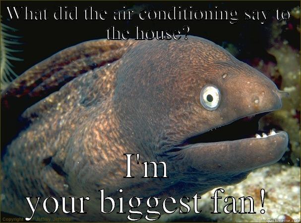 WHAT DID THE AIR CONDITIONING SAY TO THE HOUSE? I'M YOUR BIGGEST FAN! Bad Joke Eel