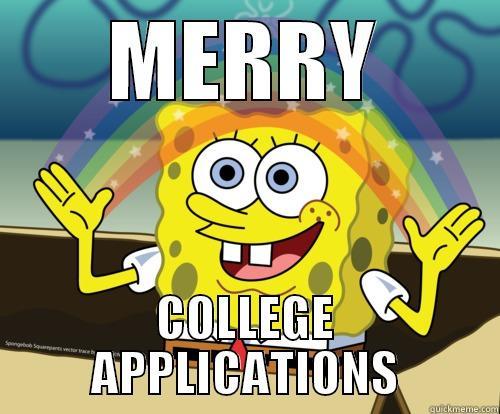 MERRY COLLEGE APPLICATIONS Spongebob rainbow