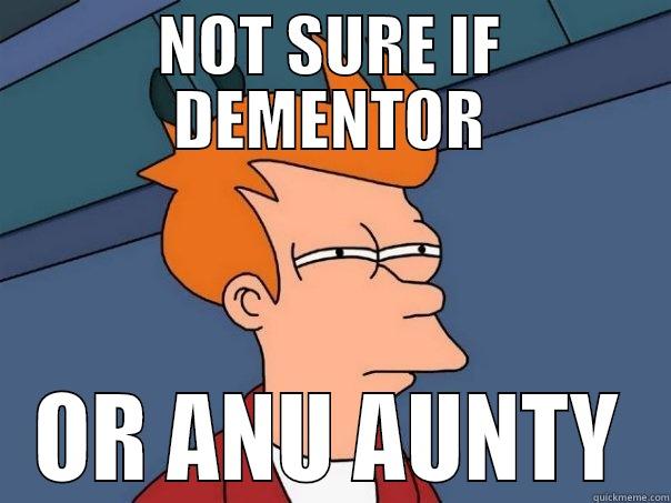 NOT SURE IF DEMENTOR OR ANU AUNTY Futurama Fry