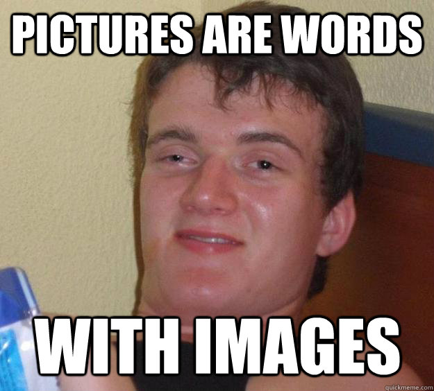 Pictures are Words with images  10 Guy