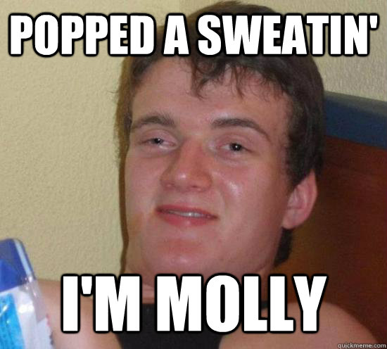 Popped a sweatin' I'm Molly - Popped a sweatin' I'm Molly  Really High Guy