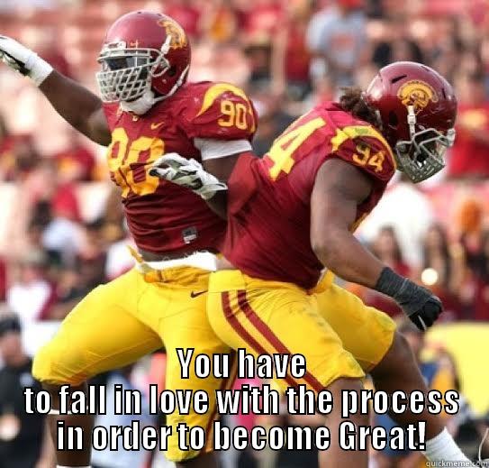  YOU HAVE TO FALL IN LOVE WITH THE PROCESS IN ORDER TO BECOME GREAT! Misc