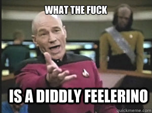 What the fuck is a diddly feelerino  Annoyed Picard